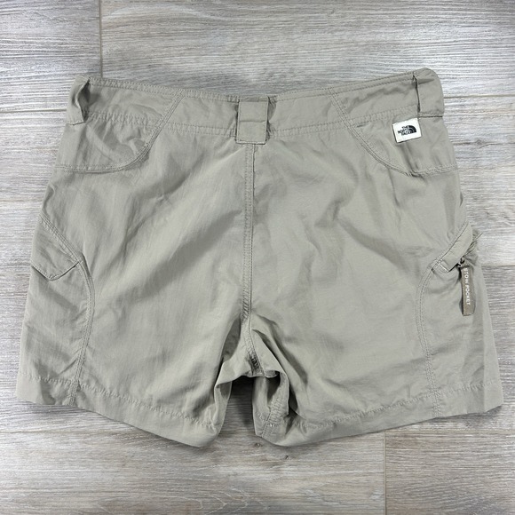 The North Face Women's Size 6 Horizon Shorts Taupe Hiking Nylon Cargo Pocket - Picture 3 of 15